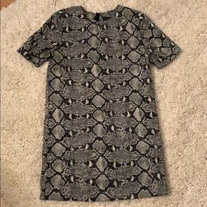 Zara Xs Snakeskin Shift Dress